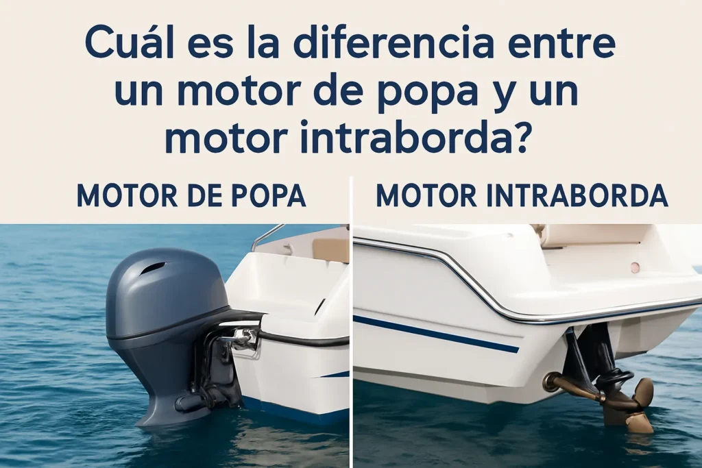¿Cuál es la diferencia entre un motor de popa y un motor intraborda?