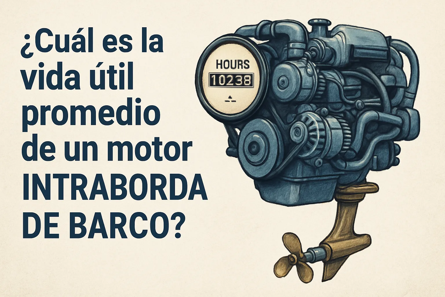 ¿Cuál es la vida útil promedio de un motor intraborda de barco?