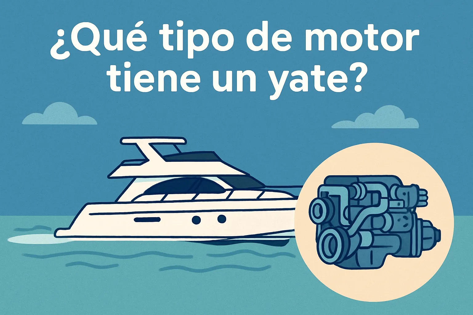 ¿Qué tipo de motor tiene un yate?