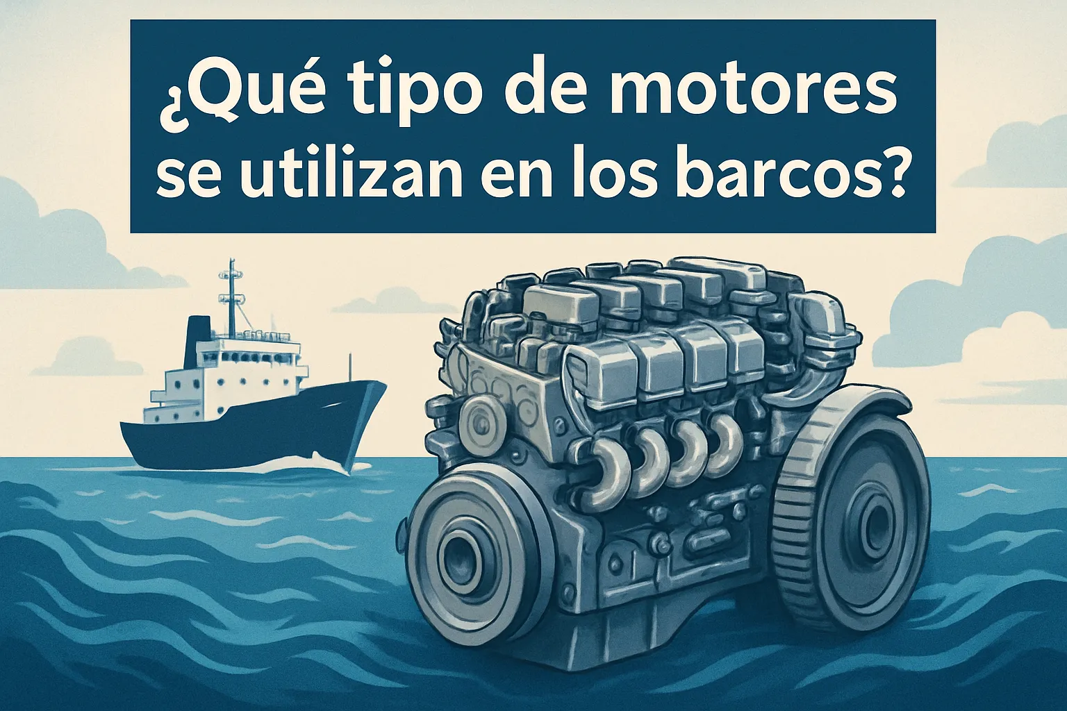 ¿Qué tipo de motores se utilizan en los barcos?