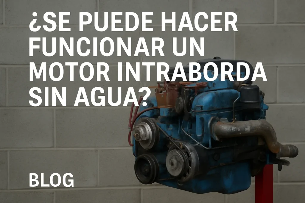 ¿Se puede hacer funcionar un motor intraborda sin agua?